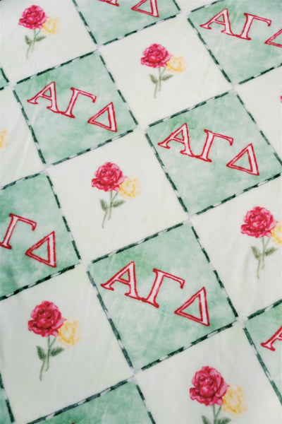 Alpha Gamma Delta Flannel Fleece Blanket, Sorority