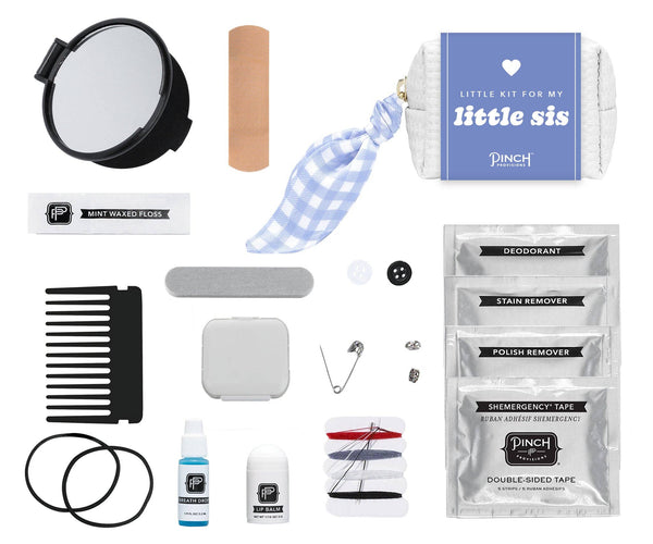 Little Sis Minimergency Kit | Sorority, Rush, Bid Week Greek: Peach Gingham
