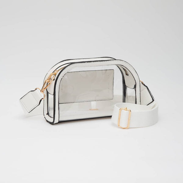 Game Day Stadium Clear Crossbody Bag: Gold