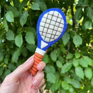 Tennis Racket Felt Wool Ornament