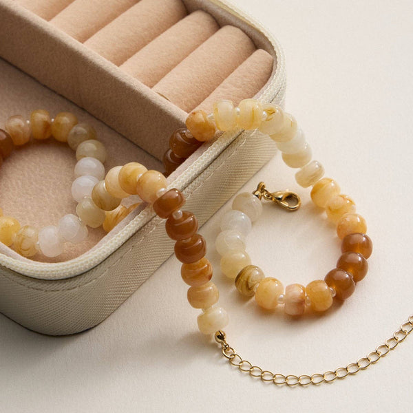 Beaded Necklace: Light Blue