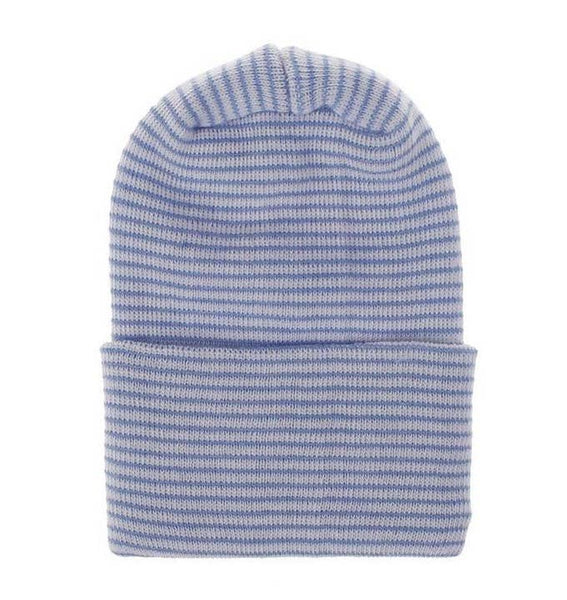 Newborn Hospital Hat: White with Pink bow
