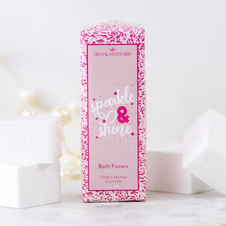 Sparkle & Shine Bath Fizzers Citrus Mango Scented Set of 4