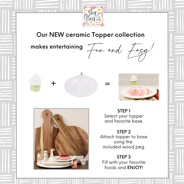 Scalloped Square Sign Charcuterie Topper