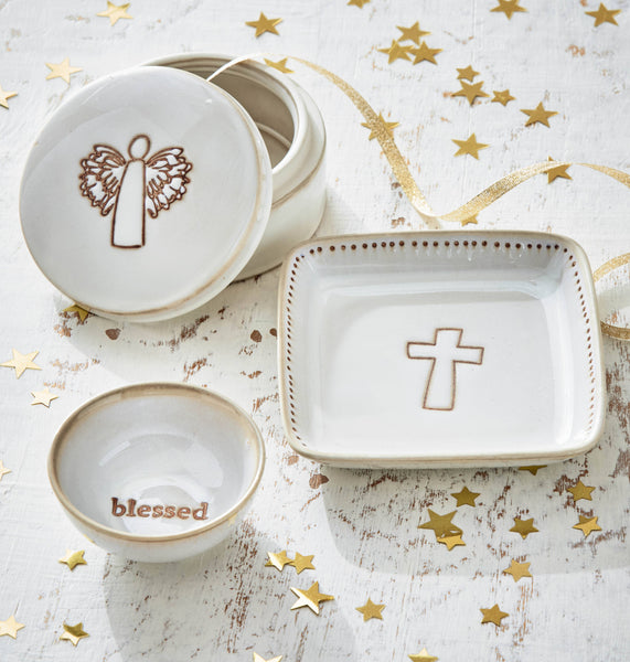 Christmas Cross Trinket Dish