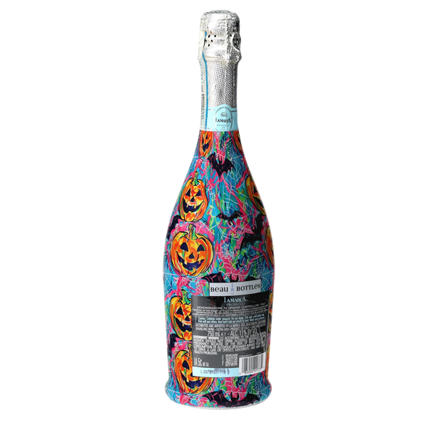 Preppy Halloween Bats Prosecco Bottle Wrap