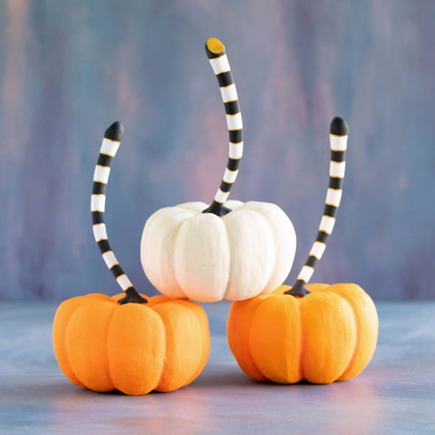 Glitterville Orange & Cream Pumpkin, Lg,  12"