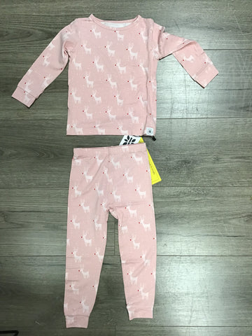 Sweet Bamboo Pink Reindeer Pajamas