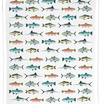 Sea Fish, Organic Cotton Hand Towel Coast & Cotton
