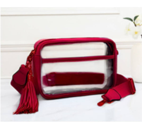 Game Day Stadium Rectangle Clear Bags: Silver