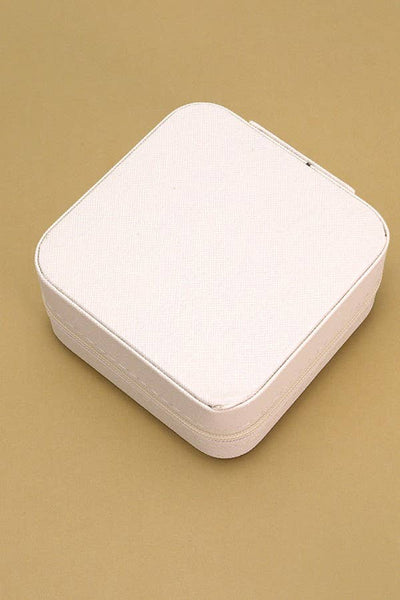 JEWELRY ORGANIZER TRAVEL BOX CASE - Off White