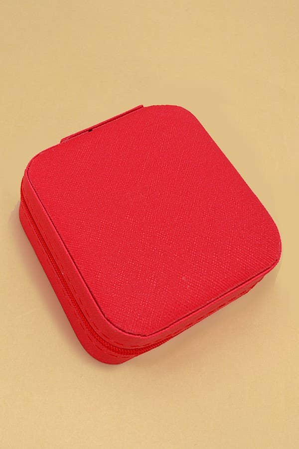 JEWELRY ORGANIZER TRAVEL BOX CASE Red