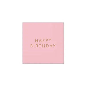 Petal Pink Happy Birthday Cocktail Napkins