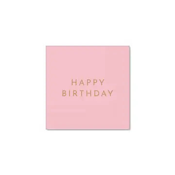 Petal Pink Happy Birthday Cocktail Napkins