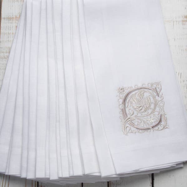 Monogram Assortment Linen Towel