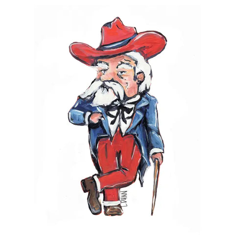 Lauren Dunn Ole Miss Colonel Reb Acrylic Block