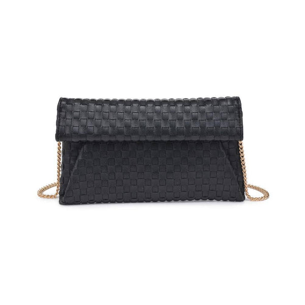 Priscilla Woven Clutch: Silver