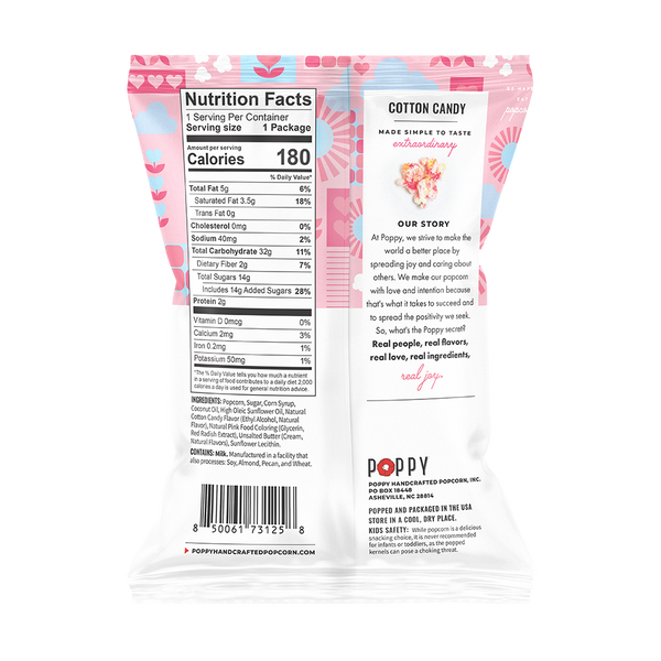 Cotton Candy Snack Bag Popcorn