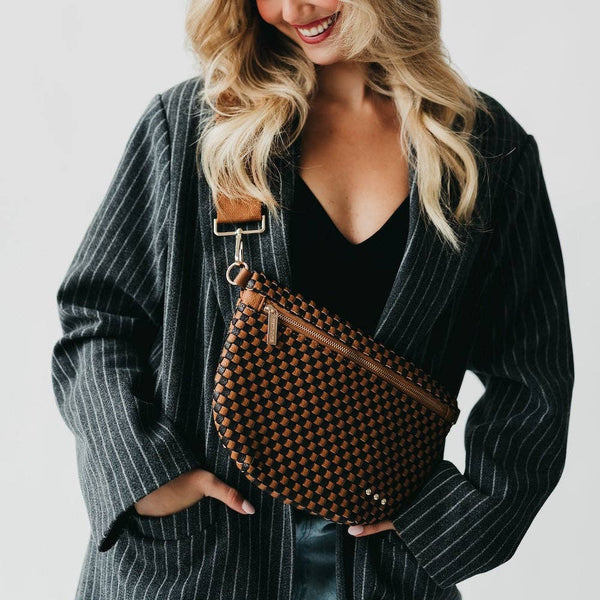 Westlyn Woven Bum Bag Metallic Gunmetal