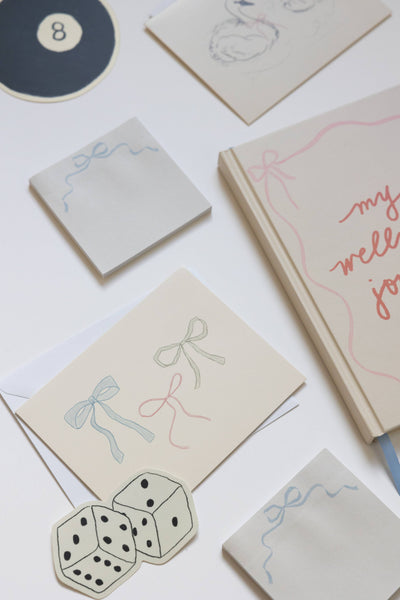 Ribbon Bow Greeting Card (Blank Interior)