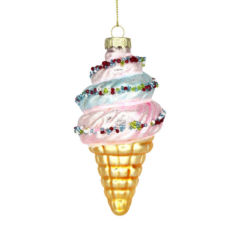 Vintage Ice Cream Cone Ornament