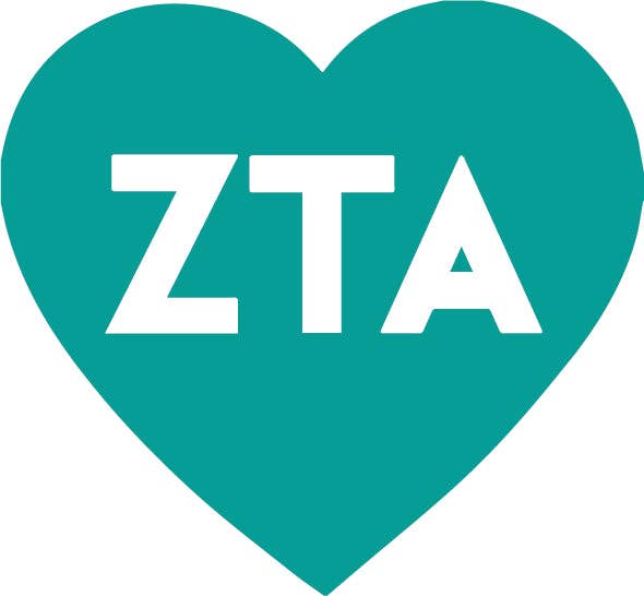 Sorority & Greek Acrylic Heart Pin/ Button: Kappa Delta