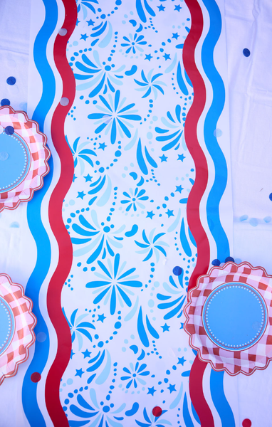 Star Spangled Spark Paper Table Runner (25 foot, cut to fit)