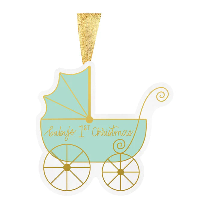 Baby's 1st Christmas Teal Ornament