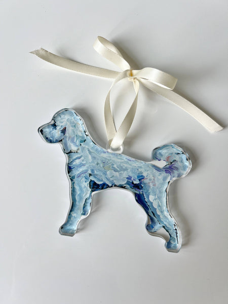 "White Goldendoodle" ornament