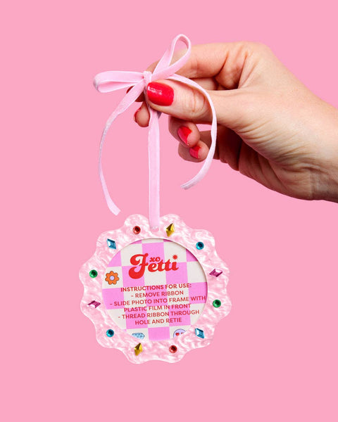 Picture Perfect Ornament - pink frame ornament Xmas Christmas Holiday Tree