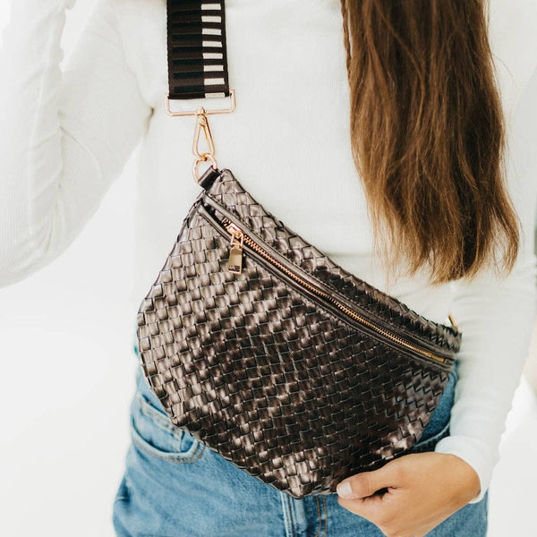 Westlyn Woven Bum Bag Metallic Gunmetal