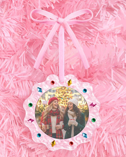 Picture Perfect Ornament - pink frame ornament Xmas Christmas Holiday Tree