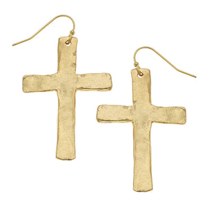 Susan Shaw Cross Dangle Earrings (1532G)