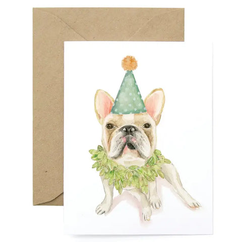 Birthday Bulldog Greeting Card