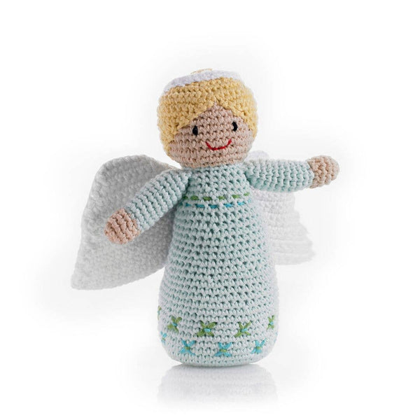 Christmas Toy - Turquoise Angel Rattle