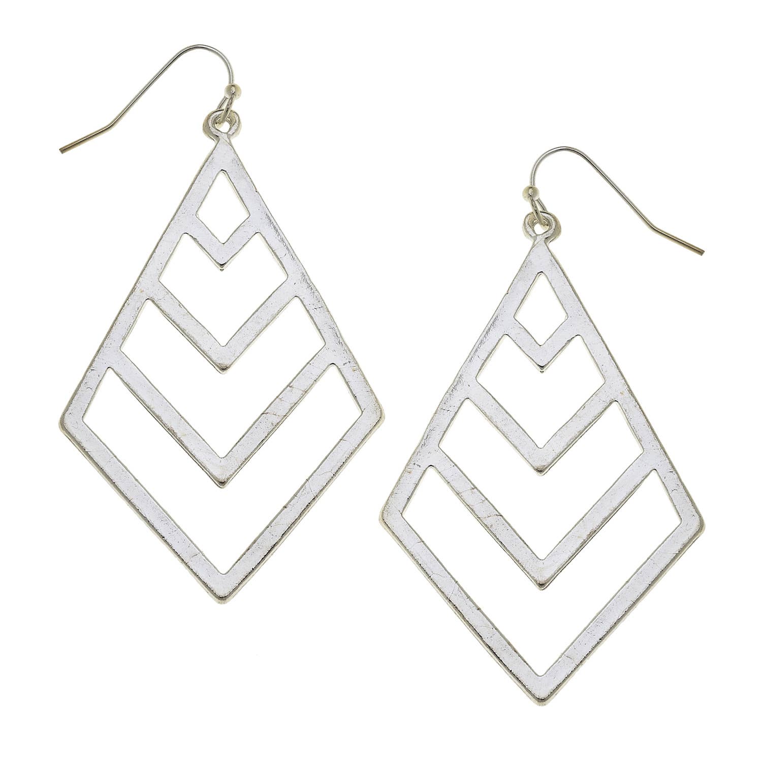 Silver Cut Out Earrings (1250S)
