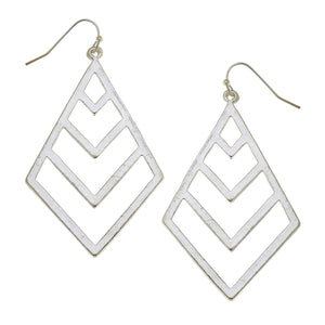 Silver Cut Out Earrings (1250S)