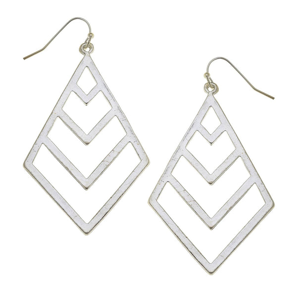 Silver Cut Out Earrings (1250S)