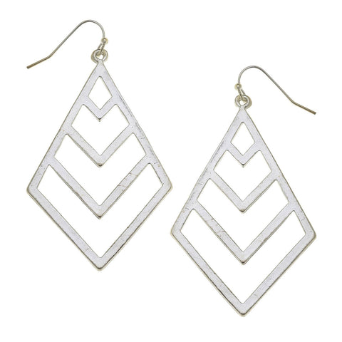 Silver Cut Out Earrings (1250S)