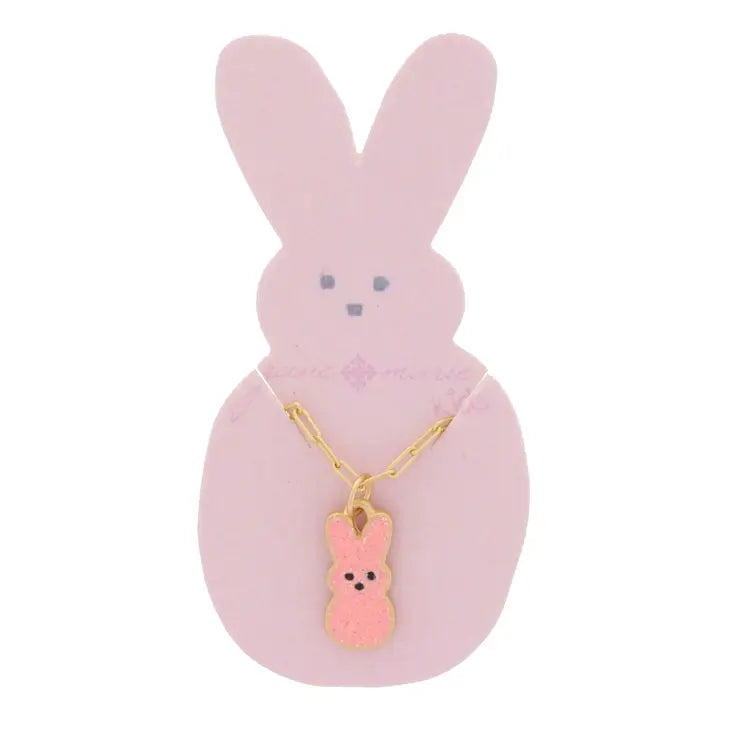 Kids Pink Bunny Necklace