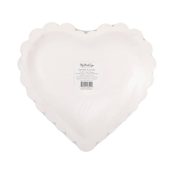 Striped Hearts Plate Set