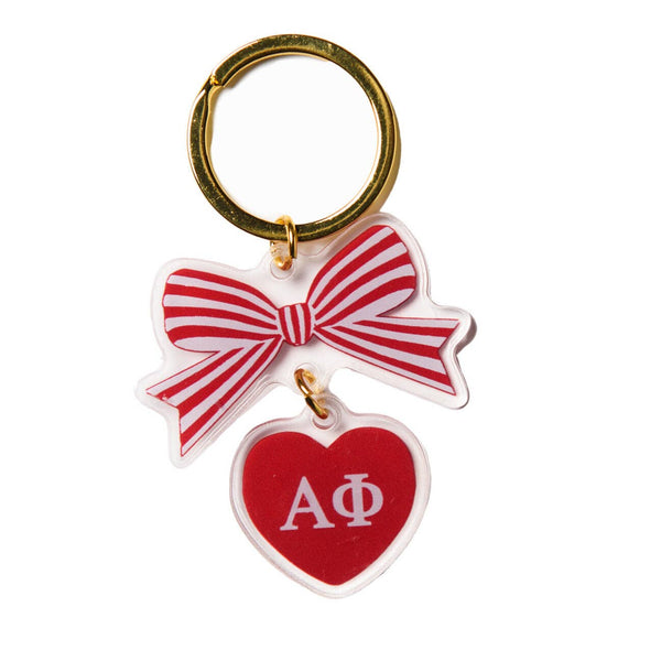 Sorority & Greek BOW-DACIOUS Keychain: Kappa Delta