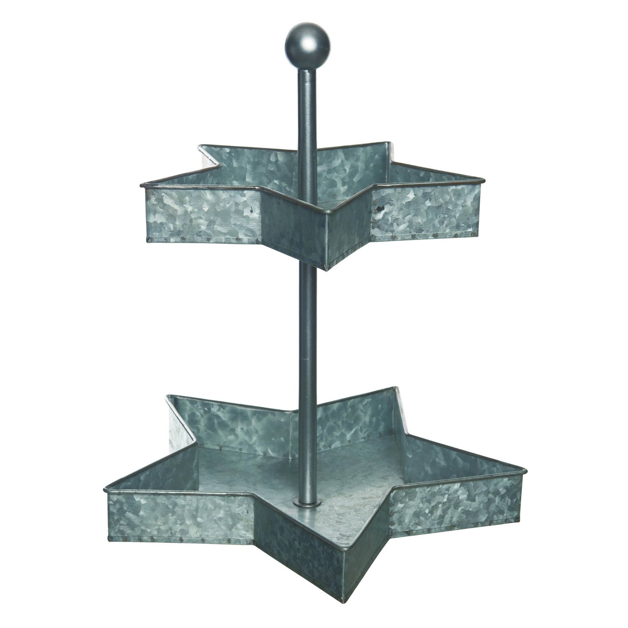 Metal  2 Tiered Star Tray