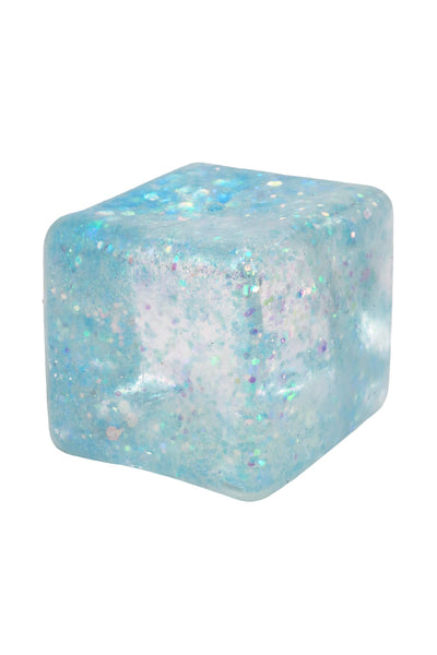 Shimmery Glitter Cube Putty Filled Squishy