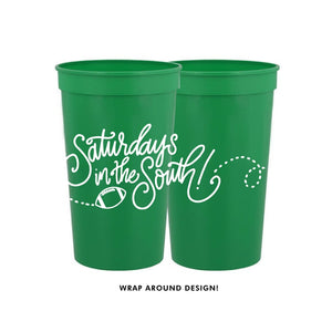 Saturdays In The South Reusable Cups-Green