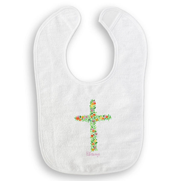 Cross with Flowers: Remove Words / Dishtowel / -