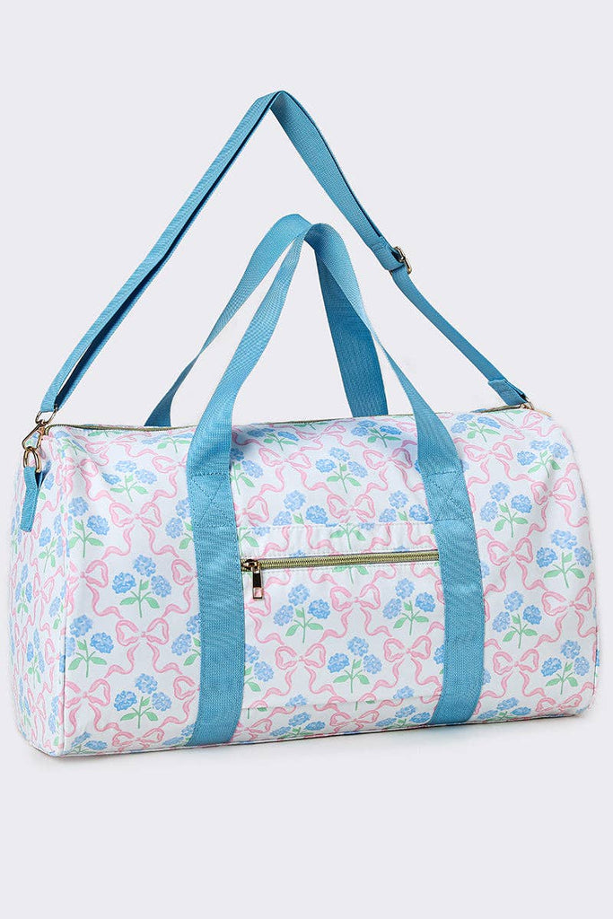 Bow Print Canvas Travel Bag