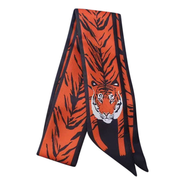 Twilly Satin Gameday Scarf: Crimson Print