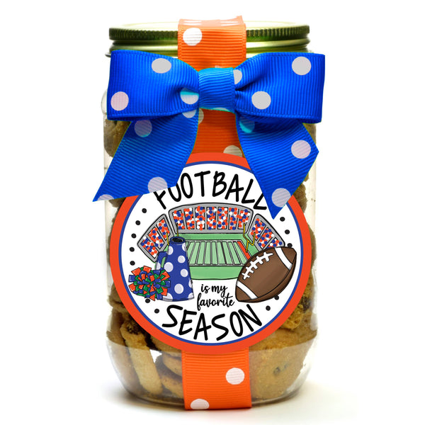 Cookie - Football - Pint Jars  : Chocolate Chip / Red & Black