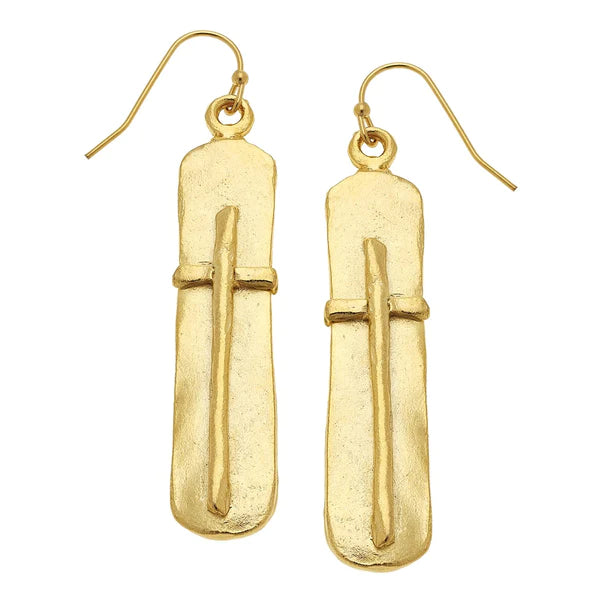 Susan Shaw Bar Cross Earrings (1915G)